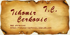 Tihomir Čerković vizit kartica